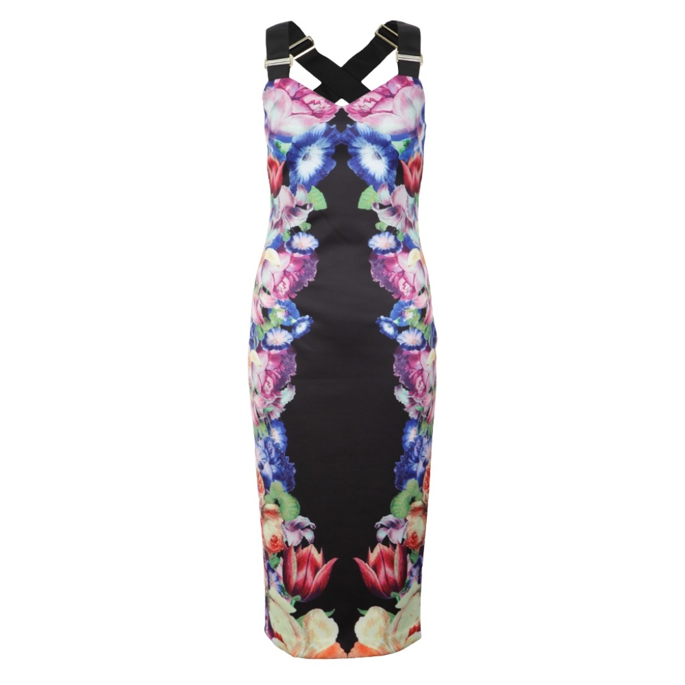 Ted Baker London Floral White Black Deony Buckle
